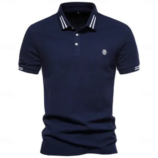 100% Cotton Men's Polo Shirts Casual Solid Color Short Sleeve Polo Shirts for Men New Summer Desinger Clothing Men
