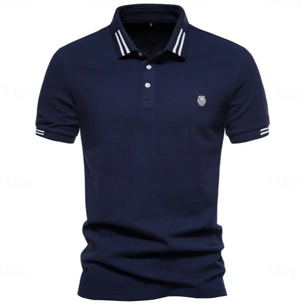 100% Cotton Men's Polo Shirts Casual Solid Color Short Sleeve Polo Shirts for Men New Summer Desinger Clothing Men