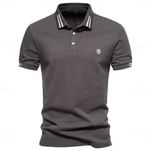 100% Cotton Men's Polo Shirts Casual Solid Color Short Sleeve Polo Shirts for Men New Summer Desinger Clothing Men