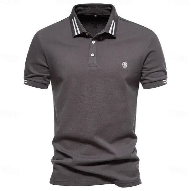 100% Cotton Men's Polo Shirts Casual Solid Color Short Sleeve Polo Shirts for Men New Summer Desinger Clothing Men