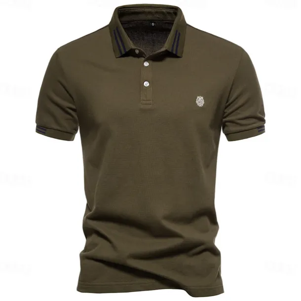 100% Cotton Men's Polo Shirts Casual Solid Color Short Sleeve Polo Shirts for Men New Summer Desinger Clothing Men