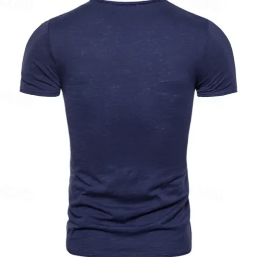 100% Cotton Men's T-shirt Fashion Cut Design Soild Tops Tees Short Sleeve Summer T Shirt For Men