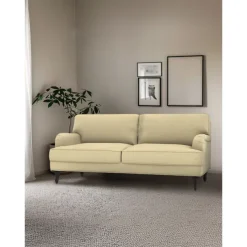 100% Cotton Sofa Cover 3 Seater Solid Color Quilted Cotton Slipcovers STOCKcover LITB PRIME cover