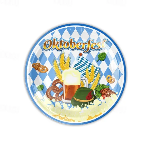 100 Count Paper Plates 7 inche OR 9 inche Dinner Paper Plates Dessert Paper Plates Ideal for oktoberfest oktoberfest theme Dinner and Dessert Plates