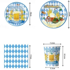 100 Count Paper Plates 7 inche OR 9 inche Dinner Paper Plates Dessert Paper Plates Ideal for oktoberfest oktoberfest theme Dinner and Dessert Plates