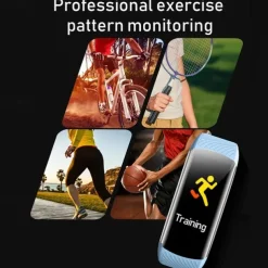 696 C5S Smart Watch 0.96 inch Smart Band Fitness Bracelet Bluetooth Call Reminder Heart Rate Monitor Sedentary Reminder Compatible with Android iOS Women Men Message Reminder IP 67 31mm Watch Case