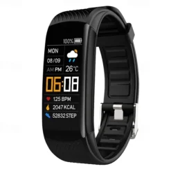 696 C5S Smart Watch 0.96 inch Smart Band Fitness Bracelet Bluetooth Call Reminder Heart Rate Monitor Sedentary Reminder Compatible with Android iOS Women Men Message Reminder IP 67 31mm Watch Case