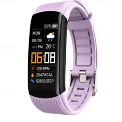 696 C5S Smart Watch 0.96 inch Smart Band Fitness Bracelet Bluetooth Call Reminder Heart Rate Monitor Sedentary Reminder Compatible with Android iOS Women Men Message Reminder IP 67 31mm Watch Case