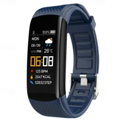 696 C5S Smart Watch 0.96 inch Smart Band Fitness Bracelet Bluetooth Call Reminder Heart Rate Monitor Sedentary Reminder Compatible with Android iOS Women Men Message Reminder IP 67 31mm Watch Case