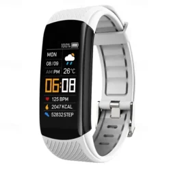 696 C5S Smart Watch 0.96 inch Smart Band Fitness Bracelet Bluetooth Call Reminder Heart Rate Monitor Sedentary Reminder Compatible with Android iOS Women Men Message Reminder IP 67 31mm Watch Case