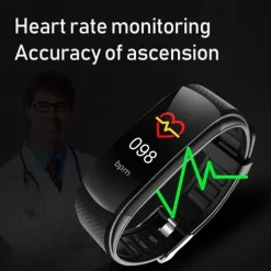 696 C5S Smart Watch 0.96 inch Smart Band Fitness Bracelet Bluetooth Call Reminder Heart Rate Monitor Sedentary Reminder Compatible with Android iOS Women Men Message Reminder IP 67 31mm Watch Case