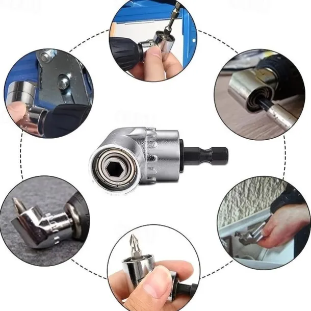 105 Degree Angle Head Electric Corner Turner, Electric Screwdriver Hardware Tool Accessories, Corner Electric Device, Elbow Universal Flexible Shaft Corner Screwdriver