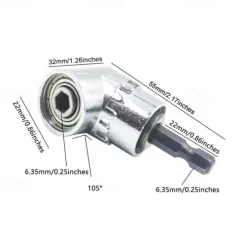 105 Degree Angle Head Electric Corner Turner, Electric Screwdriver Hardware Tool Accessories, Corner Electric Device, Elbow Universal Flexible Shaft Corner Screwdriver