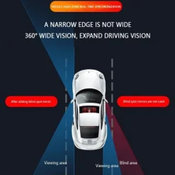 360 Degree Rotatable Side Car Blind Spot Convex Mirror Car Blind Spot Convex Mirror Rearview Parking Safety Auto Exterior Mirror