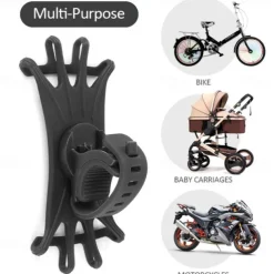 360 Degree Rotatable Silicone Bicycle Phone Holder Balance Car Motorcycle Stand Bracket