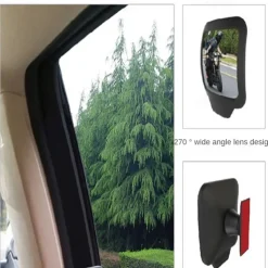 270 Degrees Wide Angle Car Rear Magnet Mirror Car Auxiliary Rearview Mirror Eliminate Blind Point For Car Safety