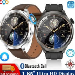 696 DK69 Smart Watch 1.85 inch Smart Band Fitness Bracelet Bluetooth ECG+PPG Pedometer Call Reminder Compatible with Android iOS Men Hands-Free Calls Message Reminder IP 67 52mm Watch Case