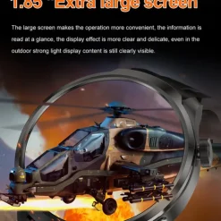 696 DK69 Smart Watch 1.85 inch Smart Band Fitness Bracelet Bluetooth ECG+PPG Pedometer Call Reminder Compatible with Android iOS Men Hands-Free Calls Message Reminder IP 67 52mm Watch Case