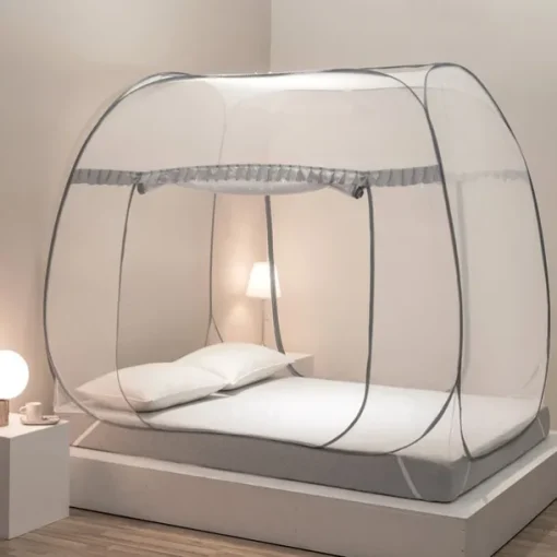 79" Double Door Mosquito Net Plus Size Mosquito Tent Increase Density Gauze Mosquito Net for Bed Mosquito Netting Free Installation