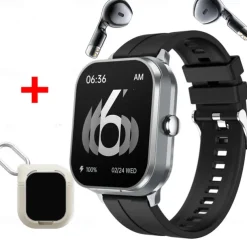 696 D8PRO Smart Watch 2.01 inch Smart Band Fitness Bracelet Bluetooth Pedometer Call Reminder Sleep Tracker Compatible with Android iOS Men Hands-Free Calls Message Reminder Watches with Earbuds IP 67