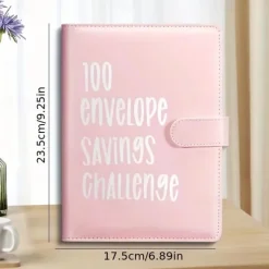 100 Envelopes Money Saving Challenge , Budget Planner Savings Challenge , 2023 New Budget Book Binder With Cash Envelopes ,Savings Challenges Notebook Binders To Save $5,050
