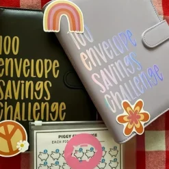 100 Envelopes Money Saving Challenge , Budget Planner Savings Challenge , 2023 New Budget Book Binder With Cash Envelopes ,Savings Challenges Notebook Binders To Save $5,050