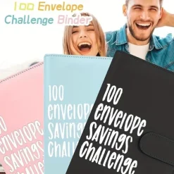100 Envelopes Money Saving Challenge , Budget Planner Savings Challenge , 2023 New Budget Book Binder With Cash Envelopes ,Savings Challenges Notebook Binders To Save $5,050