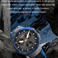 696 EX103 Smart Watch 1.55 inch Smart Band Fitness Bracelet Bluetooth Pedometer Call Reminder Sleep Tracker Compatible with Android iOS Men Hands-Free Calls Message Reminder IP 67 47mm Watch Case
