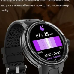 696 EX103 Smart Watch 1.55 inch Smart Band Fitness Bracelet Bluetooth Pedometer Call Reminder Sleep Tracker Compatible with Android iOS Men Hands-Free Calls Message Reminder IP 67 47mm Watch Case