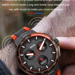 696 EX103 Smart Watch 1.55 inch Smart Band Fitness Bracelet Bluetooth Pedometer Call Reminder Sleep Tracker Compatible with Android iOS Men Hands-Free Calls Message Reminder IP 67 47mm Watch Case