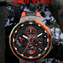 696 EX103 Smart Watch 1.55 inch Smart Band Fitness Bracelet Bluetooth Pedometer Call Reminder Sleep Tracker Compatible with Android iOS Men Hands-Free Calls Message Reminder IP 67 47mm Watch Case