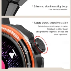 696 EX103 Smart Watch 1.55 inch Smart Band Fitness Bracelet Bluetooth Pedometer Call Reminder Sleep Tracker Compatible with Android iOS Men Hands-Free Calls Message Reminder IP 67 47mm Watch Case