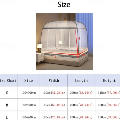 79" Extra Large Space Mosquito Net Double Door Household Nets Safe Pest Prevention Mosquito Net for Children Easy Installation Mosquito Net for Bed