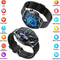 696 F200 Smart Watch 1.55 inch Smart Band Fitness Bracelet Bluetooth Pedometer Call Reminder Sleep Tracker Compatible with Samsung Men Hands-Free Calls Message Reminder IP 67 46mm Watch Case