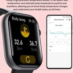 696 F59 Smart Watch 2.1 inch Smart Band Fitness Bracelet Bluetooth Pedometer Call Reminder Sleep Tracker Compatible with Android iOS Women Hands-Free Calls Message Reminder IP 67 38mm Watch Case