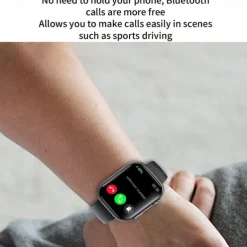 696 F59 Smart Watch 2.1 inch Smart Band Fitness Bracelet Bluetooth Pedometer Call Reminder Sleep Tracker Compatible with Android iOS Women Hands-Free Calls Message Reminder IP 67 38mm Watch Case