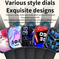 696 F59 Smart Watch 2.1 inch Smart Band Fitness Bracelet Bluetooth Pedometer Call Reminder Sleep Tracker Compatible with Android iOS Women Hands-Free Calls Message Reminder IP 67 38mm Watch Case