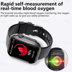 696 F59 Smart Watch 2.1 inch Smart Band Fitness Bracelet Bluetooth Pedometer Call Reminder Sleep Tracker Compatible with Android iOS Women Hands-Free Calls Message Reminder IP 67 38mm Watch Case
