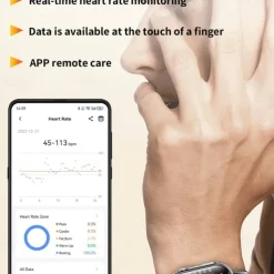 696 F59 Smart Watch 2.1 inch Smart Band Fitness Bracelet Bluetooth Pedometer Call Reminder Sleep Tracker Compatible with Android iOS Women Hands-Free Calls Message Reminder IP 67 38mm Watch Case