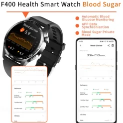 696 F400 Smart Watch 1.55 inch Smart Band Fitness Bracelet Bluetooth ECG+PPG Pedometer Call Reminder Compatible with Android iOS Men Hands-Free Calls Message Reminder IP 67 46mm Watch Case