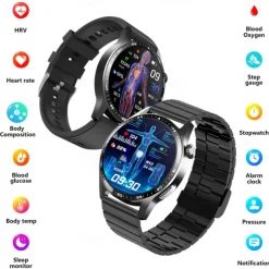 696 F400 Smart Watch 1.55 inch Smart Band Fitness Bracelet Bluetooth ECG+PPG Pedometer Call Reminder Compatible with Android iOS Men Hands-Free Calls Message Reminder IP 67 46mm Watch Case