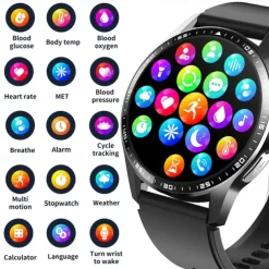 696 F400 Smart Watch 1.55 inch Smart Band Fitness Bracelet Bluetooth ECG+PPG Pedometer Call Reminder Compatible with Android iOS Men Hands-Free Calls Message Reminder IP 67 46mm Watch Case