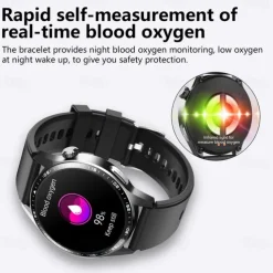 696 F400 Smart Watch 1.55 inch Smart Band Fitness Bracelet Bluetooth ECG+PPG Pedometer Call Reminder Compatible with Android iOS Men Hands-Free Calls Message Reminder IP 67 46mm Watch Case