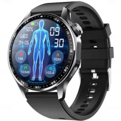 696 F210 Smart Watch 1.55 inch Smart Band Fitness Bracelet Bluetooth ECG+PPG Pedometer Call Reminder Compatible with Android iOS Men Hands-Free Calls Message Reminder IPX-0 48mm Watch Case