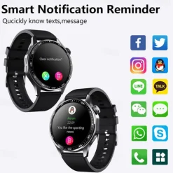696 F210 Smart Watch 1.55 inch Smart Band Fitness Bracelet Bluetooth ECG+PPG Pedometer Call Reminder Compatible with Android iOS Men Hands-Free Calls Message Reminder IPX-0 48mm Watch Case