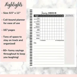 2025 Funny ADHD Weekly & Monthly Planner Adult Time Management Humor for Focus & Organization