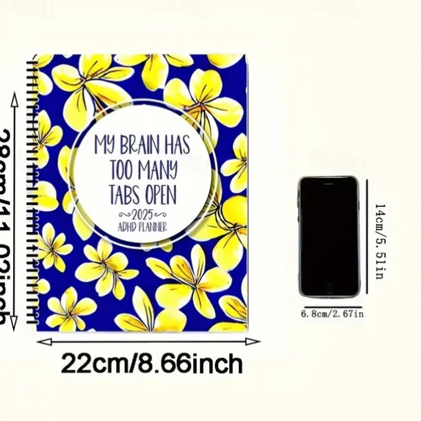 2025 Funny ADHD Weekly & Monthly Planner Adult Time Management Humor for Focus & Organization