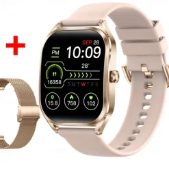 696 H35 Smart Watch 2.02 inch Smart Band Fitness Bracelet Bluetooth Pedometer Call Reminder Sleep Tracker Compatible with Android iOS Men Hands-Free Calls Message Reminder IP 67 44mm Watch Case