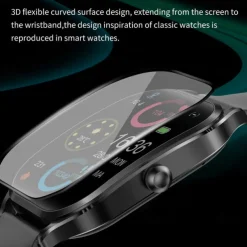 696 H35 Smart Watch 2.02 inch Smart Band Fitness Bracelet Bluetooth Pedometer Call Reminder Sleep Tracker Compatible with Android iOS Men Hands-Free Calls Message Reminder IP 67 44mm Watch Case