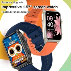 696 H23 Smart Watch 1.57 inch Smart Band Fitness Bracelet Bluetooth Pedometer Call Reminder Sleep Tracker Compatible with Android iOS Women Hands-Free Calls Message Reminder IP 67 31.5mm Watch Case